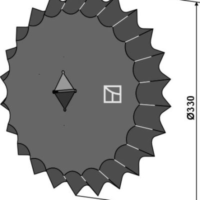 Toothed roller-ring - Ø330mm