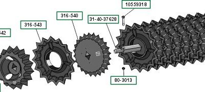 Tooth-ring roller 1300mm
