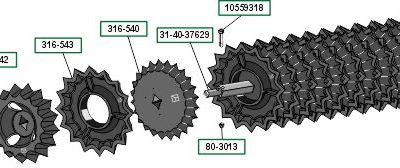 Tooth-ring roller 1500mm