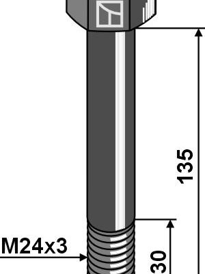 Bolt M24x3x135 - 10.9