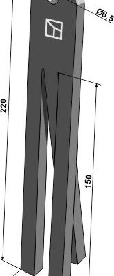 Rubber paddles for vine trunk 220x35