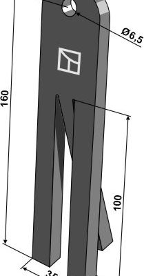 Rubber paddles for vine trunk 160x35
