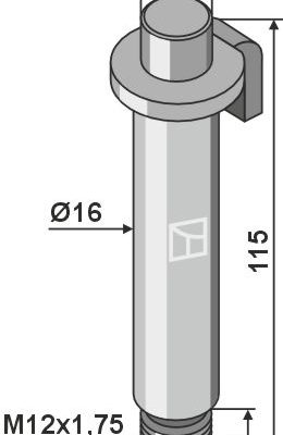 Flail bolt Ø16