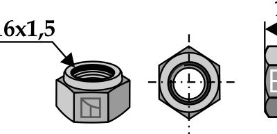 Self-locking nut M16x1,5