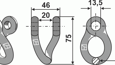 Twisted shackle