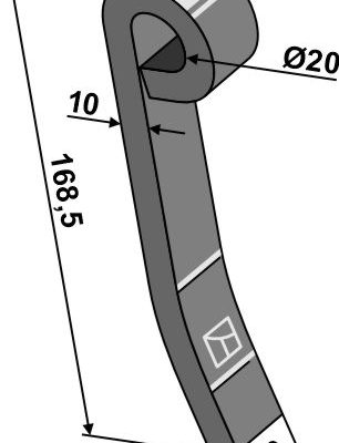 Flail 168,5x20mm