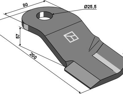 Flail 20x80mm - right