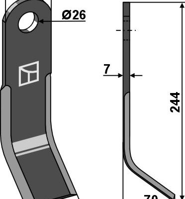 Y-blade 244x60mm