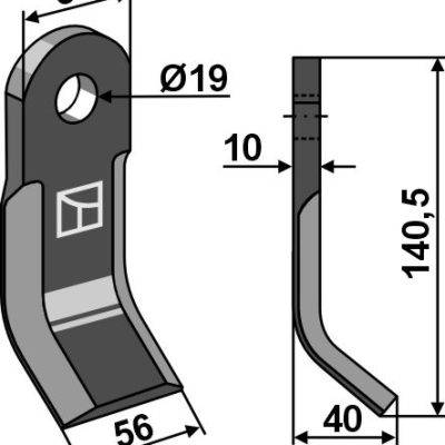 Y-blade 140,5x50mm