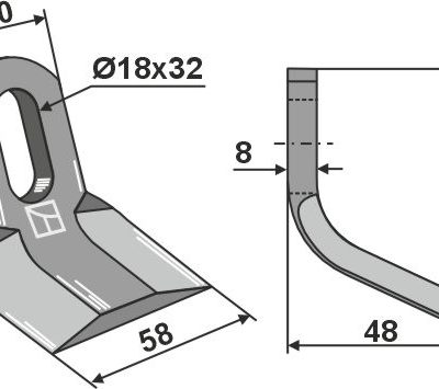 Y-blade 70x40mm