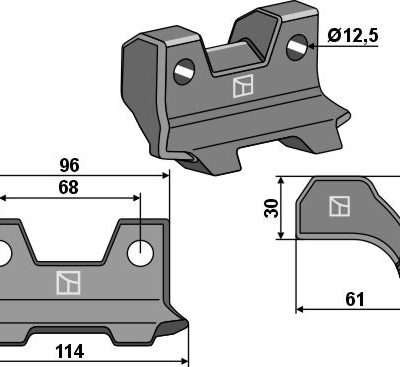 Bolt-on flail 114x30mm