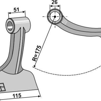 Pruning hammer 115x51mm