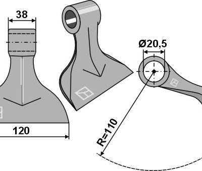 Pruning hammer 120x38mm