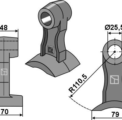 Pruning hammer 70x48mm