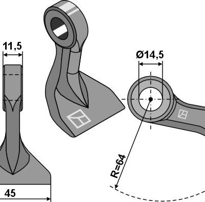 Pruning hammer 45x11,5mm
