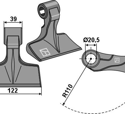 Pruning hammer 122x39mm