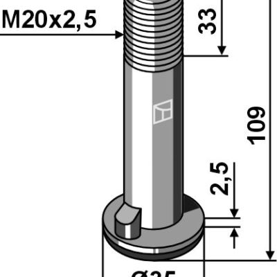 Pin M20x2,5