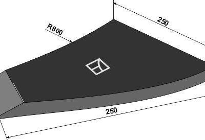 Weld-on point 250x15x220