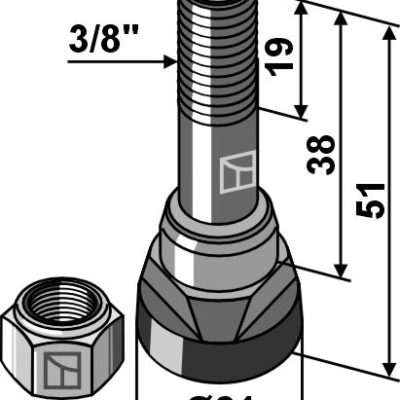 Stump grinder teeth Ø21