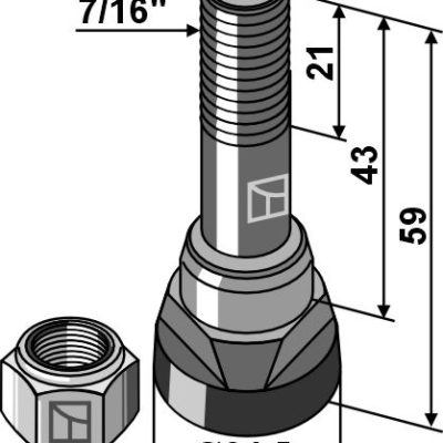Stump grinder teeth Ø24,5