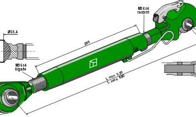 Top-links with automatic hook and tie-rod M36x4