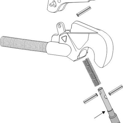 Security pin for top hooks Cat. IV