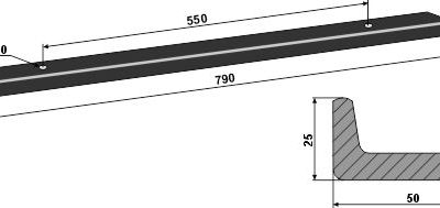 Scraper floor rail