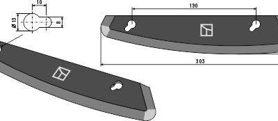Fodder mixer knives