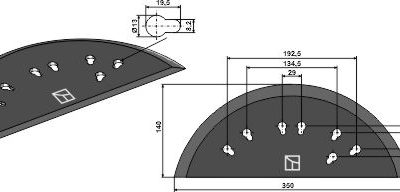 Fodder mixer knives