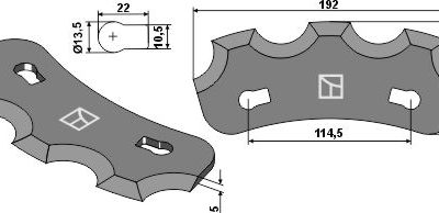 Fodder mixer knive