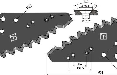 Food mixer knives