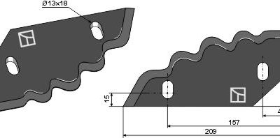 Fodder mixer knives, left