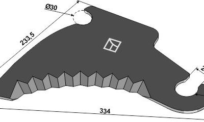Round baler knife 334mm