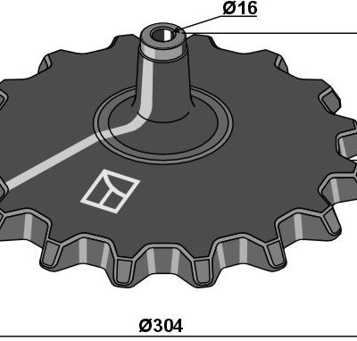 Closing wheel (notched)