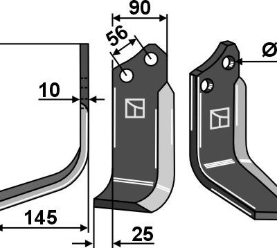 Blade 223x90mm, left