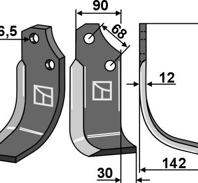 Blade 264x90mm, right